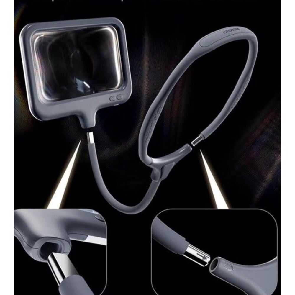 Hands Free LED Magnifier Neck Wear Magnifying Glass/Rechargeable